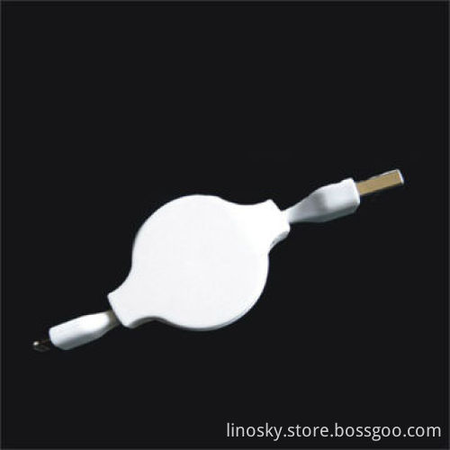MFI house molding private model extendable cable for iPhone 5, 0.8 or 1m white color